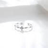Anillo de Diseño Nicho para Mujer Estilo Frío Diamante Circonita Anillo Abierto para Dedo Estudiante Novia Moda Popular en Línea Accesorios de Moda