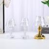 Lámpara de mesa pequeña LED de plástico con forma de diamante, lámpara de mesa decorativa para sala de estar, dormitorio, luz de noche, decoración de escritorio, disponible en stock.
