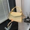 Bolso de hombro de color liso para mujer, bandolera informal, sencilla, cuadrada, estilo vintage, para primavera 2025