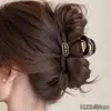 Pinza para el cabello curva de acrílico de alta gama estilo francés extragrande para mujer, pinza de garra básica versátil para recogidos, pinza de tiburón estilo ins