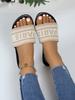 Verano Nuevo Europeo y Americano Talla Grande Sandalias y Pantuflas de Punta Abierta Moda Casual Pantuflas de Suela Blanda Combinables Pantuflas Transfronterizas