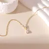 Collar de Zirconia de Venta Caliente Transfronterizo para Mujer, Colgante Elegante y con Estilo, Cadena Minimalista Versátil para Clavícula al por Mayor