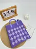 Bolsa Tote Grande, Bolso de Hombro, Bolso Cruzado, Bolsa Tejida, Estilo Coreano Casual, de Moda, Fresco y Lindo, para Teléfono Móvil