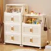 Gabinete de Almacenamiento con Puertas Dobles Engrosadas, Caja de Almacenamiento para Snacks y Juguetes, Caja de Almacenamiento Misceláneo para Dormitorio con Ruedas, Gabinete Organizador, Gabinete de Almacenamiento