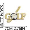 Parche de Tela Bordado para Pelota Deportiva Parche de Golf Decorativo para Bolsa Bordado Dorado Club Bordado por Computadora Zhangzi