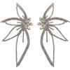 Brincos de Borboleta Grandes Exagerados da Moda Estilo Europeu e Americano Encrustados com Diamantes Retrô de Alto Nível para Mulheres