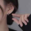 Brincos de prata esterlina 925 para mulheres 2024 novos brincos de luxo simples de nicho leve brincos de piercing de orelha personalizados de alta qualidade