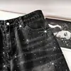 Estação Independente ebay Primavera Outono Calças Jeans Lavadas Novas Femininas Cor Degradê Brilhante Hot Drilling Confortáveis Calças de Perna Reta Atacado