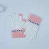 Guantes para niños, otoño e invierno, guantes para niñas, cálidos guantes para bebés de lana tejidos al estilo coreano, guantes para dedos completos