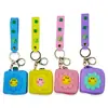 Bolsa de Monedas de Silicona con Flor de Dibujos Animados Mini Bolso Bolsa de Almacenamiento Conveniente Bolsa para Auriculares Bolsa con Llavero Colgante Mayoreo