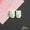 Babero Brillante de Dibujos Animados de Oso de Colores Decoración Creativa para Escritorio de Computadora de Coche Accesorios para Pasadores DIY Accesorios de Resina