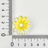 Acessórios de Resina Flor Margarida Transparente DIY Buraco Copo de Água Capa de Celular Grampo de Cabelo Corda de Cabeça Adesivo Decorativo para Veículo Elétrico