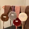 Orejeras de punto estilo coreano retro para mujer, nuevo modelo otoño e invierno 2026, protección para los oídos a prueba de frío, orejeras cálidas con cordones