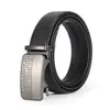 Cinturón para Hombre de Aleación de Zinc con Hebilla Automática, Cinturón de Hombre, Cinturón de Piel de Vaca de Dos Capas, Exquisito Cinturón de Pantalón de Acero Imitación