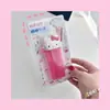 Japonês My Melody Gatinho Gatinha Fofo Girly Portátil Viagem Casa Algodão Cotonete Caixa de Armazenamento Tubo de Armazenamento