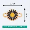 Accesorios DIY de Joyería Creativa Nuevo Colgante de Flor Doble Colgante Patrón de Flor Goteo de Aceite Collar Pulsera Colgante Fabricante Venta al por Mayor