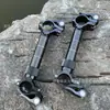 Accesorios para Silla de Pesca Tres Piezas Aleación de Aluminio Soporte para Batería Hebilla Universal Soporte para Protección de Peces Soporte Bandeja para Cebo Accesorios