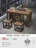 Balcón Apartamento Pequeño Mesa de Té y Sillas Combinación Nuevo Estilo Chino Madera Maciza Oficina Mesa de Café Una Mesa Cinco Sillas Hogar Mesa de Té Kung Fu