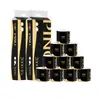 Xinxiangyin Papel Higiênico Pino Preto Dourado 200g Pacote com 10 Camadas Espessadas Onduladas Embossadas