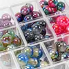 [Paquete de 20-40 Piezas] Cuentas Redondas de Azúcar Doble con Agujero Pasante en Forma de Corazón de 16 mm para Cadenas de Teléfono Materiales de Bricolaje Cuentas Sueltas Hechas a Mano Joyería