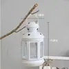 Porta-velas de ferro estilo europeu, estilo castelo, clássico, metal, vidro, lâmpada de vento, suporte de vela, enfeites faça você mesmo