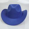 Sombreros para Hombre Transfronterizos, Sombreros Vaqueros Occidentales Europeos y Americanos, Sombreros de Jazz de Lana, Sombreros de Sol para Mujer para Exteriores, Sombreros Negros para Adultos
