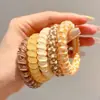 Gomas para el pelo de alambre de teléfono de color gelatina de verano para mujer, diademas de alta gama, accesorios para el pelo elásticos y duraderos