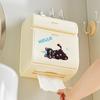 Caja de Pañuelos para Pared de Baño, Caja de Papel Higiénico de Aspecto Elegante, Caja para Toallas de Papel, Caja de Almacenamiento para Baño Montada en Pared