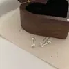 Pendiente de Estrella de Ocho Puntas S999 Plata Aguja Estilo Fresco Sencillo Moda Personalidad Exquisito Versátil