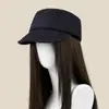 Sombrero de Montar Plano Retro Japonés Simple Unisex Otoño Casual Versátil Adelgazante Facial Gorra de Repartidor de Periódicos de Gama Alta