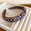 Diadema de Tela Acrílica Estampado de Leopardo Retro Moda Simple Cráneo Alto Antideslizante Diseño de Nicho Tocado para Mujer