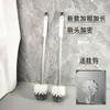 Cepillo para inodoro de mango largo, acero inoxidable, para limpiar áreas de difícil acceso en el baño, uso doméstico, cepillo para limpiar inodoros y baños