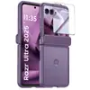 Adecuado para funda de teléfono móvil Motorola Razr60U, soporte de anillo, bisagra magnética, carcasa y película integradas, funda protectora 2025