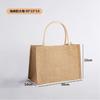 Bolsas Satchel de Linho Prontas para Atacado do Fabricante com Logotipo Personalizado Impresso Publicitário Bolsas de Juta Laminadas com Imitação de Linho Personalizada
