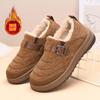 Sapatos Peludos para Mulheres, Uso Casual ao Ar Livre no Outono e Inverno, Sapatos Slip-On Estilo Birkenstock, Botas de Neve Quentes Antiderrapantes com Solado Grosso