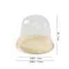 Caixa para Bolo, Caixa Pequena para Embalagem de Doces, Copo Redondo para Mousse, Rolo de Bolo Fatiado, Caixa para Embalagem de Sobremesa, Transparente
