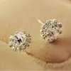 Aretes Estilo Coreano, Aretes de Girasol, Aretes de Cristal de Moda, Fabricante de Joyería para Orejas Coreana