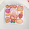 Adesivo de coelho estilo desenho animado fofo para meninas, adesivo de ano, à prova d'água, pvc, copo de água, adesivo térmico, caixa de armazenamento, adesivo de capacete