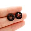 2025 Invierno Navidad Nuevos Aretes de Copo de Nieve de Acero Inoxidable Aretes Geométricos Redondos Simples Accesorios de Lujo Ligero