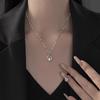 Collar Möbius de Plata Esterlina S999 para Mujer, Lujo Ligero, Nicho, Nuevo Estilo, Cadena Clavicular de Alta Gama, Regalo de Tanabata para Novia
