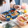 Caja de almuerzo para calentar en microondas de grado alimenticio, caja de almuerzo portátil para estudiantes con tapa, compartimento para mantener la frescura, caja de almuerzo con tapa