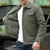 Nueva chaqueta de algodón de invierno para hombre, forrada de polar y engrosada, para hombres jóvenes y de mediana edad, abrigo de algodón casual, modelo 3166, caqui y verde militar