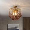 Cobre-chapeado Pós-moderno Luz de Luxo Americano Cristal Sala de Estar Sala de Jantar Lustre Quarto Criativo Nova Gota de Água Branch Art
