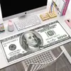 Alfombrilla de ratón creativa de dólar transfronteriza para uso en la oficina, resistente a la suciedad, fácil de limpiar, alfombrilla de escritorio antideslizante, hecha de tela de alta calidad, alfombrilla de ratón de gran tamaño