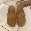 Forro suave y elástico, cómodos, estilo retro, mules de punta cerrada, pantuflas de media caña, zapatos de mujer talla pequeña, para personas menudas con pies muy pequeños, Modelo 2026