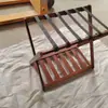 Amazon estante de madera para equipaje hotel dormitorio sala de estar doble capa plegable de piso maleta