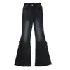 Pantalones para Niñas 2026 Primavera/Otoño Nuevo Estilo Jeans Ajustados para Niños Ropa de Abrigo para Niños Grandes Otoño/Invierno Pantalones Acampanados Elásticos con Felpa