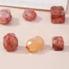 Flor de Goma Natural Cubo de Azúcar Luna Accesorios de Cristal Estrella de Cinco Puntas Luna Colgante Flor de Goma Roja Luna Creciente Piedra Preciosa Collar Joyería