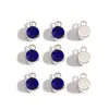 Accesorios de Joyería DIY Incrustados con Diamantes de Colores Piedra de la Suerte Colgante de Piedra Natal Pulsera Monótona Collar Colgante Decorativo W483
