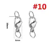 Fecho de lagosta em aço inoxidável 304 com fecho de conexão de argola aberta fecho de cachorro acessórios de joalheria DIY fecho de colar fecho de pulseira